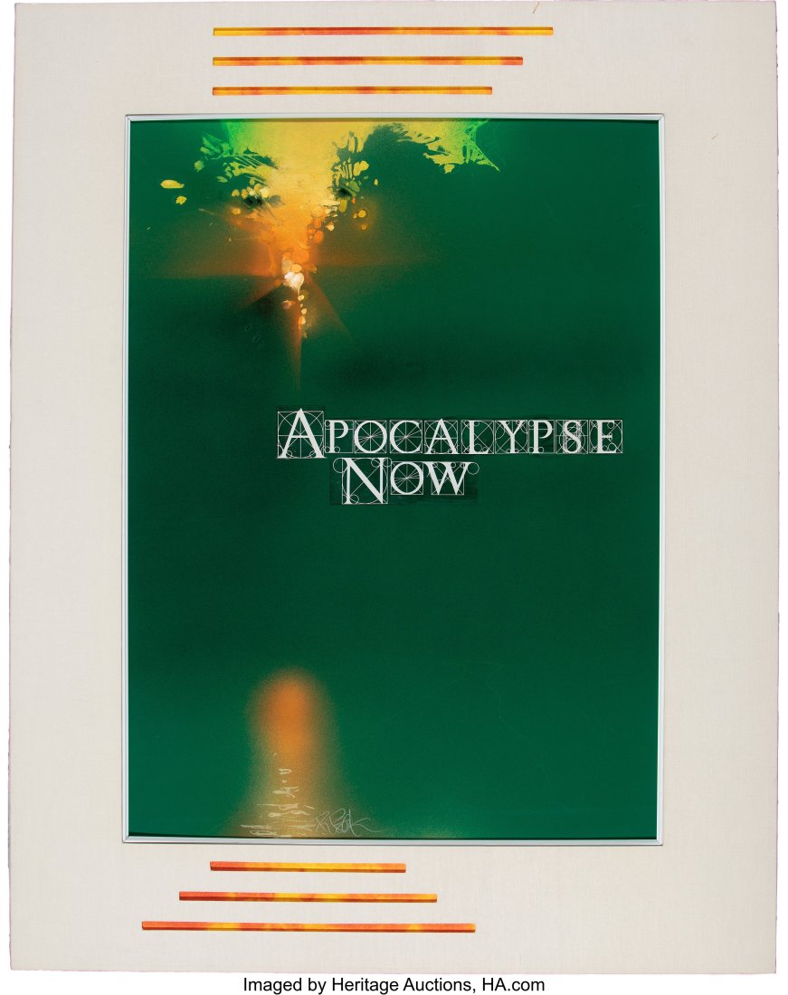 Bob Peak Production Artwork for Apocalypse Now (: Bob Peak Production Artwork for Apocalypse Now (American Zoetrope, 1979). Vintage original concept artwork accomplished in mixed media on artist's paper leaf by legendary artist
