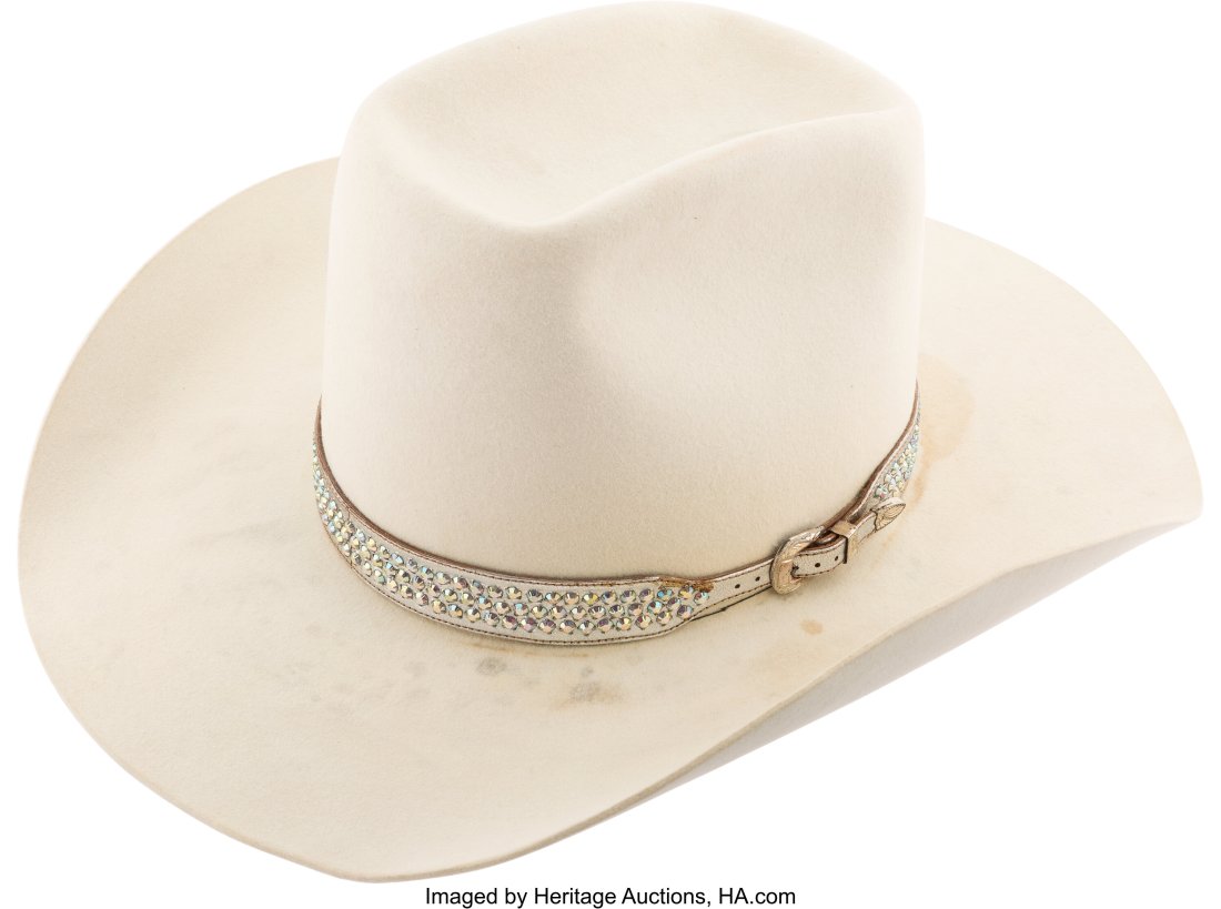Pat McCormack "Big Enos" Signature Cowboy Hat fr: Pat McCormack "Big Enos" Signature Cowboy Hat from Smokey and the Bandit II (Universal, 1990). Original ivory beaver felt signature cowboy hat created by legendary Western costu