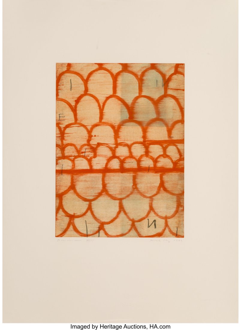 Robert Kelly (American, 1956) Dominions XLIII, 1: Robert Kelly (American, 1956) Dominions XLIII, 1993 Monoprint in colors on paper 29-1/2 x 22 inches (74.9 x 55.9 cm) (sheet) Signed, d