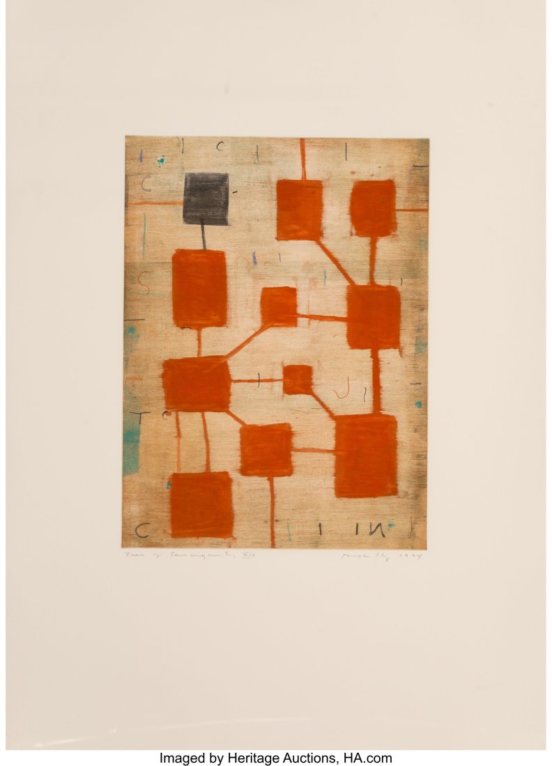 Robert Kelly (American, 1956) Tree of Consanguin: Robert Kelly (American, 1956) Tree of Consanguinity XIV, 1994 monoprint in colors on paper 29-3/4 x 22 inches (75.6 x 55.9 cm) (sheet) Signe
