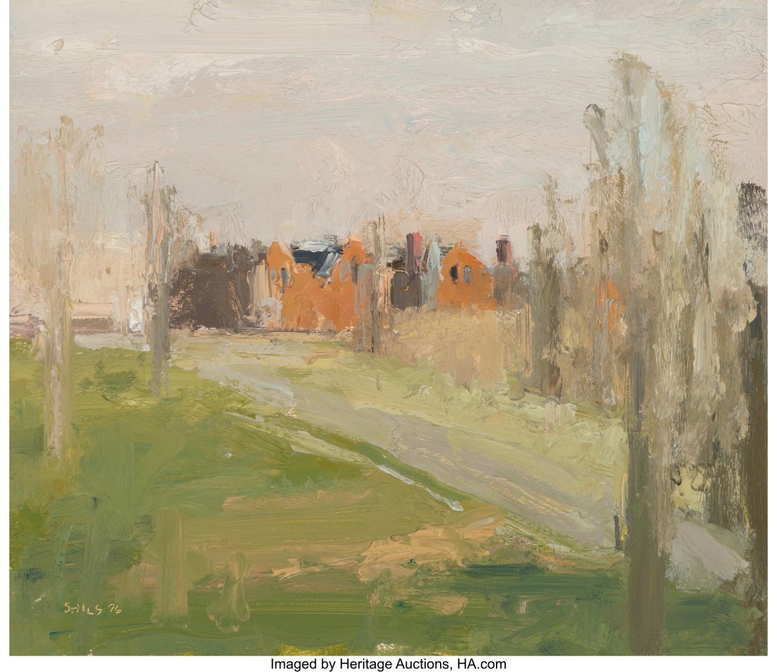 Stuart Shils (American, b. 1954) Across the Park: Stuart Shils (American, b. 1954) Across the Park, 1996 Oil on paper laid on board 12 x 11-1/2 inches (30.5 x 29.2 cm) Signed and dated lower le