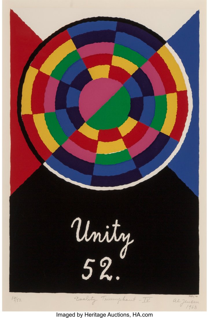 Alfred Jensen (American, 1903-1981) Duality Triu: Alfred Jensen (American, 1903-1981) Duality Triumphant IV, 1963 Screenprint on Arches paper 25-1/4 x 16-3/4 inches (64.1 x 42.5 cm) (image&rp