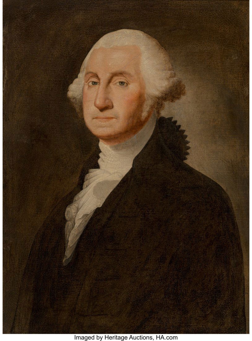 After Gilbert Stuart (American, 1755-1828) Portr: After Gilbert Stuart (American, 1755-1828) Portrait of George Washington Oil on canvas 29 x 21-1/2 inches (73.7 x 54.6 cm) HID03101062020