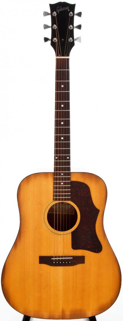 1973-75 Gibson J-55 Natural Acoustic Guitar, #A0: 1973-75 Gibson J-55 Natural Acoustic Guitar, #A005400. Bright, clean original finish, all