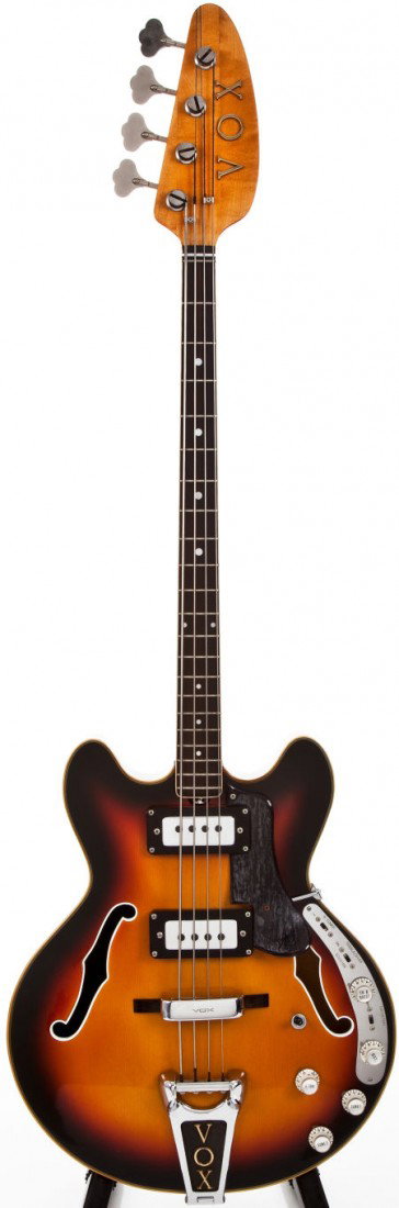 1960s Vox Sidewinder Sunburst Electric Bass Guit: 1960s Vox Sidewinder Sunburst Electric Bass Guitar, #375140. All original with no changes