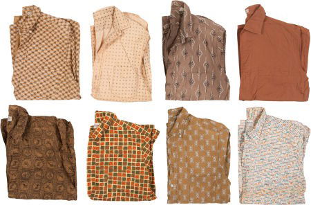 Ernie Kovacs' Shirts.: Ernie Kovacs' Shirts. A set of eight colorfully patterned shirts owned and worn by Kovacs