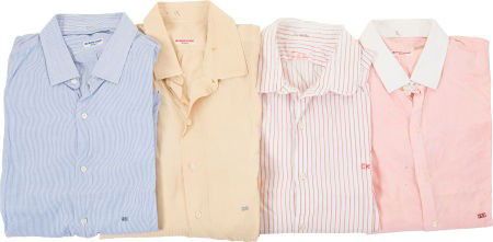 Ernie Kovacs' Monogrammed Shirts.: Ernie Kovacs' Monogrammed Shirts. Set of four dress shirts by Old Bond Street of Roma and