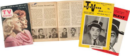 Ernie Kovacs TV Magazines, One Annotated.: Ernie Kovacs TV Magazines, One Annotated. Includes the August 23, 1958 TV Guide <