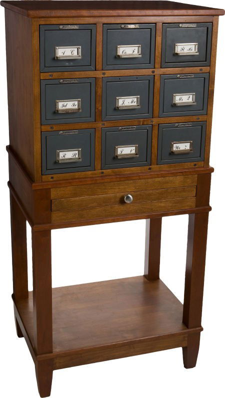 Ernie Kovacs A.S.C.A.P. File Card Cabinet.: Ernie Kovacs A.S.C.A.P. File Card Cabinet. A 23.5" x 49.5" x 17.5" wooden cabinet contain