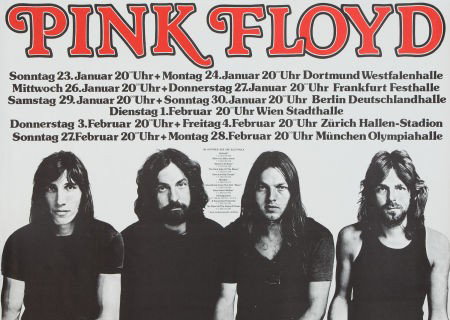 Pink Floyd German Tour Concert Poster (1977).: Pink Floyd German Tour Concert Poster (1977). Fans love this classic poster, featuring a