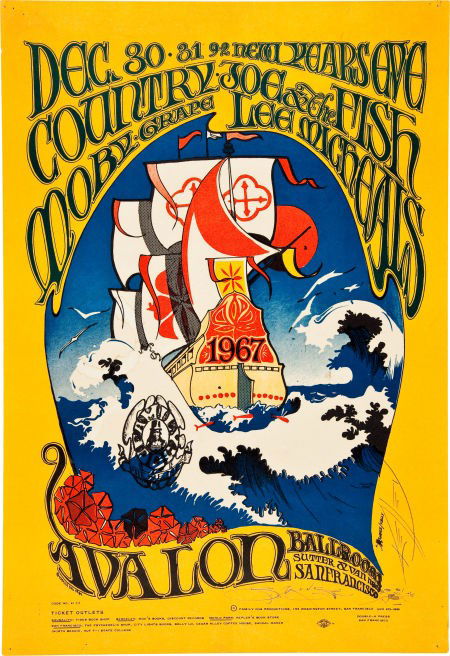 Country Joe & The Fish Avalon Ballroom Concert P: Country Joe & The Fish Avalon Ballroom Concert Poster FD-41 (Family Dog, 1966). First pri