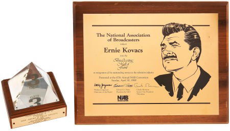 Ernie Kovacs' and Edie Adams' Awards.: Ernie Kovacs' and Edie Adams' Awards. Includes a 5" x 6" x 5" trophy from Channel 3 KYW i