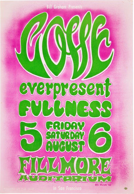Love Fillmore Auditorium Concert Poster BG-21 (B: Love Fillmore Auditorium Concert Poster BG-21 (Bill Graham, 1966. A desirable first print