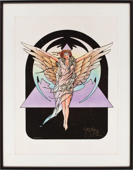 Stanley Mouse Signed Winged Girl Artist Proof.: Stanley Mouse Signed Winged Girl Artist Proof. In Excellent condition, 18.5" x 24.5", mat