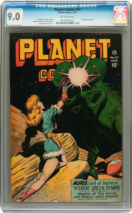 Planet Comics #47 (Fiction House, 1947) CGC VF/N: Planet Comics #47 (Fiction House, 1947) CGC VF/NM 9.0 Off-white pages. Joe Doolin cover.