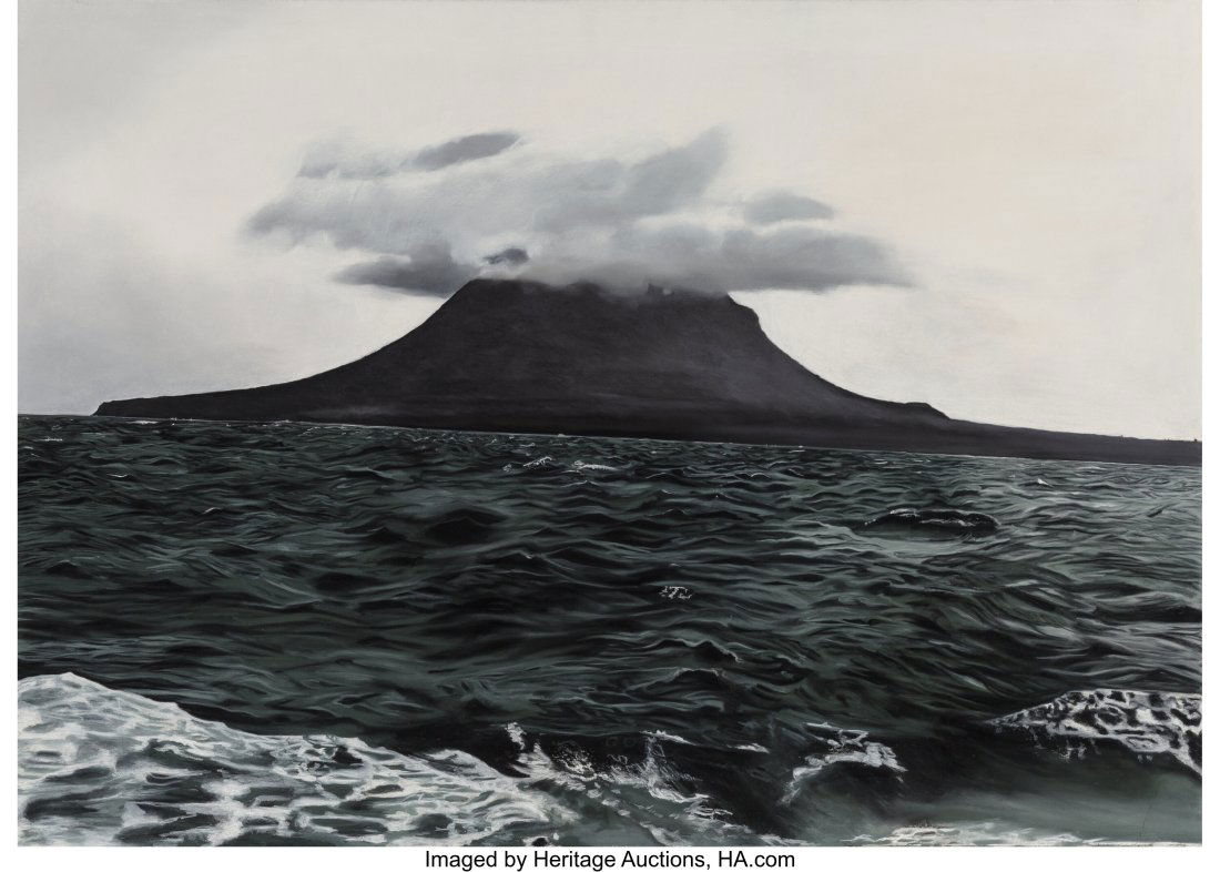 Michele Zalopany (b. 1955) Untitled (Volcano II): Michele Zalopany (b. 1955) Untitled (Volcano II), 1988 Charcoal and pastel on paper laid on canvas 60-1/2 x 84-3/4 inches (153.7 x 215.3 cm&