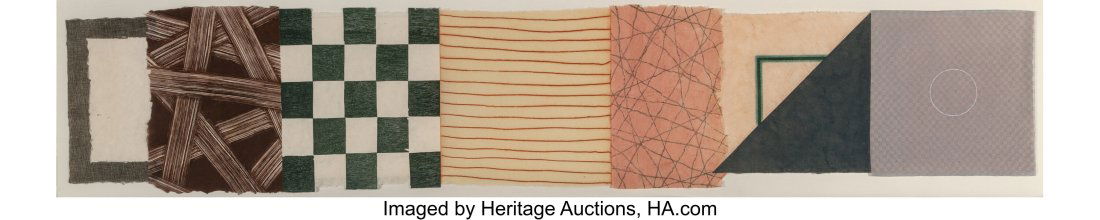 David Shapiro (1944-2014) Untitled (Savasan) Pas: David Shapiro (1944-2014) Untitled (Savasan) Pastel and acrylic on tissue paper collage 15 x 87 inches (38.1 x 221.0 cm) (sheet) PROVENANCE: