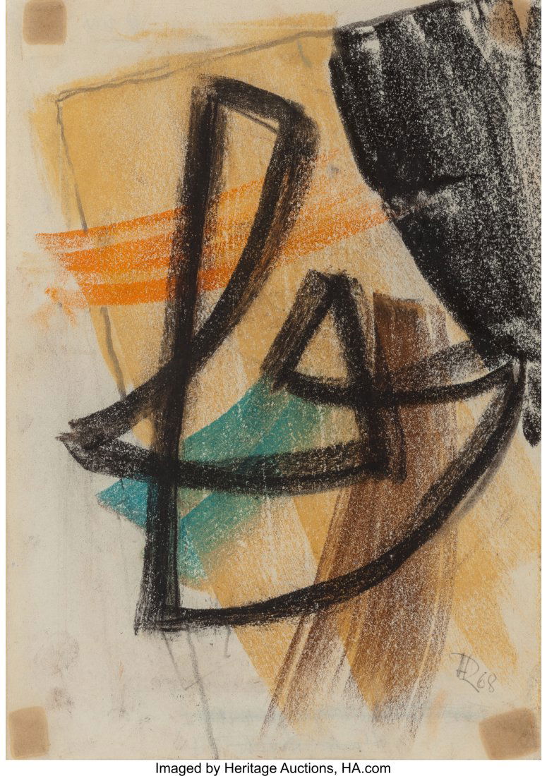 Hans Richter (1888-1976) Untitled, 1968 Pastel o: Hans Richter (1888-1976) Untitled, 1968 Pastel on paper 8-1/4 x 5-3/4 inches (21.0 x 14.6 cm) (sheet) Initialed and dated lower right: H