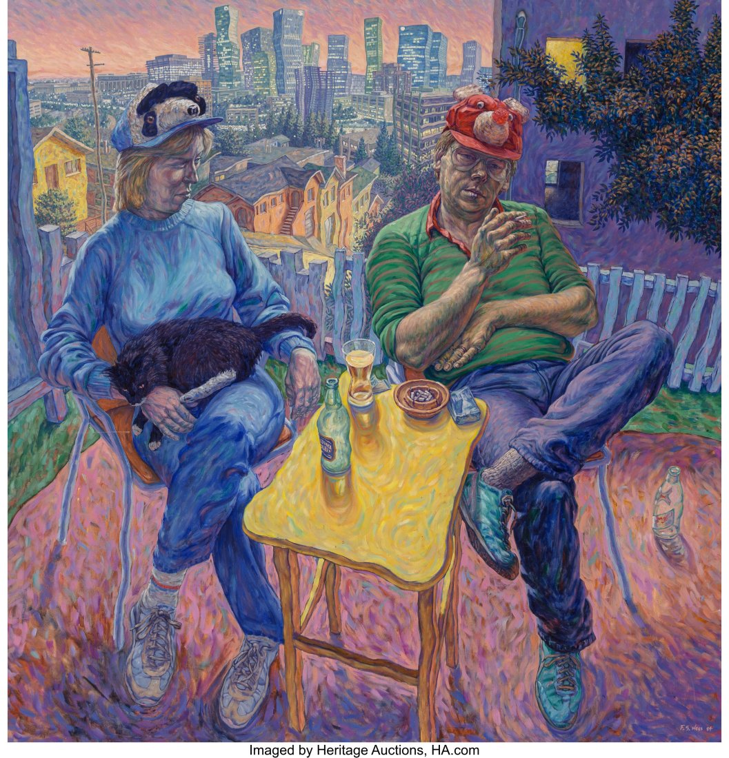 F. Scott Hess (b. 1955) Second Generation, 1984: F. Scott Hess (b. 1955) Second Generation, 1984 Oil on canvas 68-1/2 x 71-1/2 inches (174.0 x 181.6 cm) Signed and dated lower right&colon