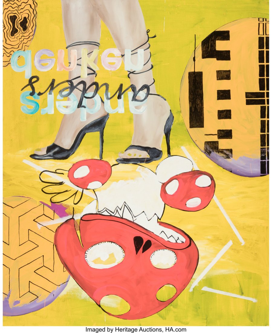 Andreas Diefenbach (b. 1973) Kritik an der reine: Andreas Diefenbach (b. 1973) Kritik an der reinen Vernunft (Critique on Pure Reason), 2007 Oil, acrylic, lacquer, vinyl, and spraypaint on canv