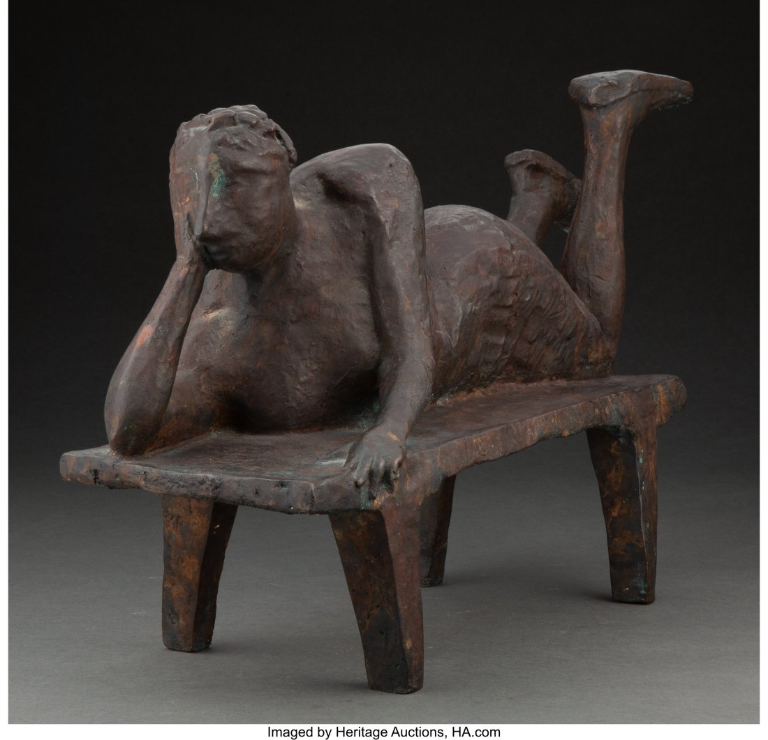 Francisco Leiro (b. 1957) Ninfa, 1999 Bronze 12-: Francisco Leiro (b. 1957) Ninfa, 1999 Bronze 12-1/4 x 22 x 6-1/4 inches (31.1 x 55.9 x 15.9 cm) Ed. 3/6 Signed: Leiro PRO