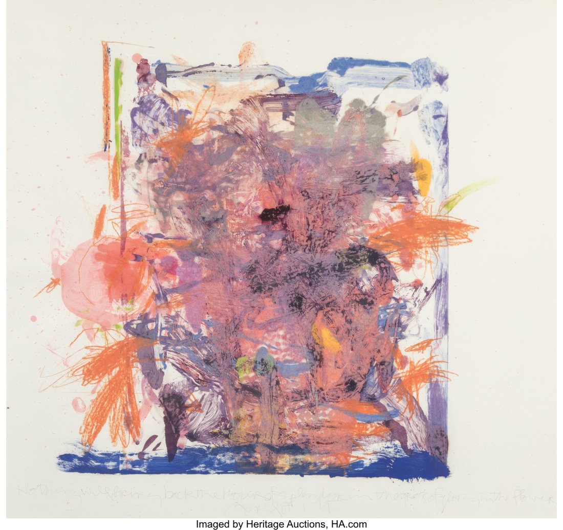 Michael Tracy (American, b. 1943) Nothing Will B: Michael Tracy (American, b. 1943) Nothing Will Bring Back the Hour of Splendor in the Grass, of Glory in the Flower, 1984 Mixed media on paper 29 x 30-1/2 inches