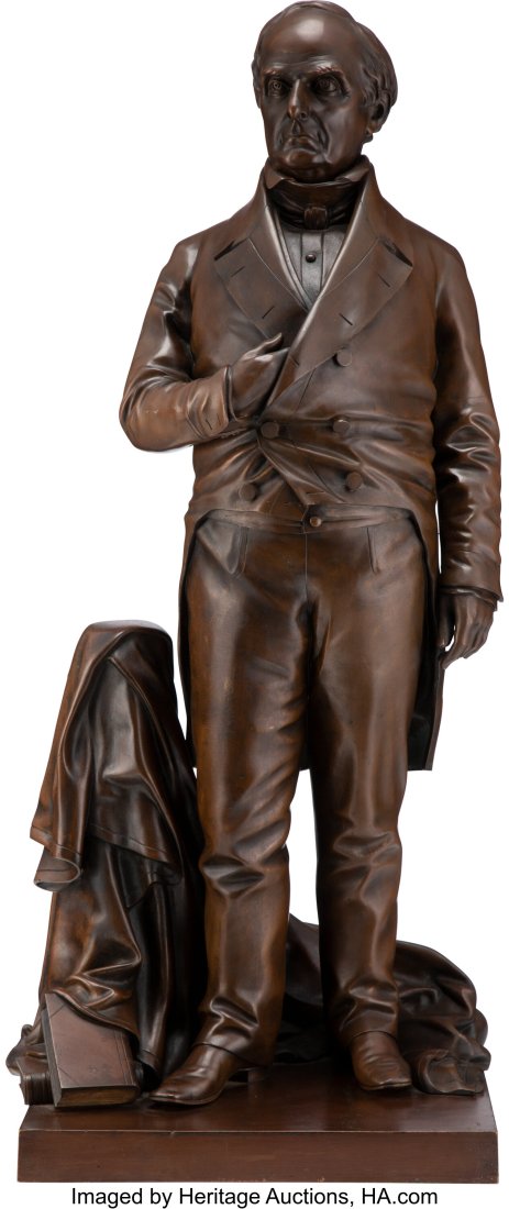 Thomas Ball (American, 1819-1911) Daniel Webster: Thomas Ball (American, 1819-1911) Daniel Webster, mid-19th century Patinated bronze 30 inches (76.2 cm) Ed. 14/100 Inscribed on base: Ames Found