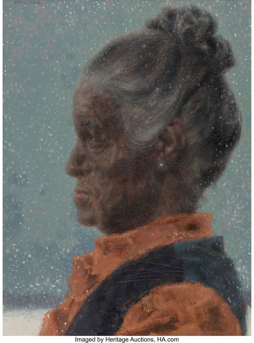 Joseph Hirsch (American, 1910-1981) Miss Pierce: Joseph Hirsch (American, 1910-1981) Miss Pierce Oil on canvas 16 x 12 inches (40.6 x 30.5 cm) Signed upper left: Joseph Hirsch PROVENANCE: Forum Gal