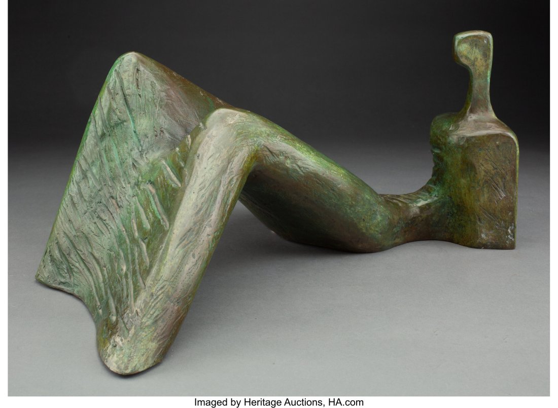 Itzik Ben Shalom (Israeli, b. 1945) Sunbather Gr: Itzik Ben Shalom (Israeli, b. 1945) Sunbather Green patinated bronze 7-3/4 x 19 x 12 inches (19.7 x 48.3 x 30.5 cm) Signed on the base: 
