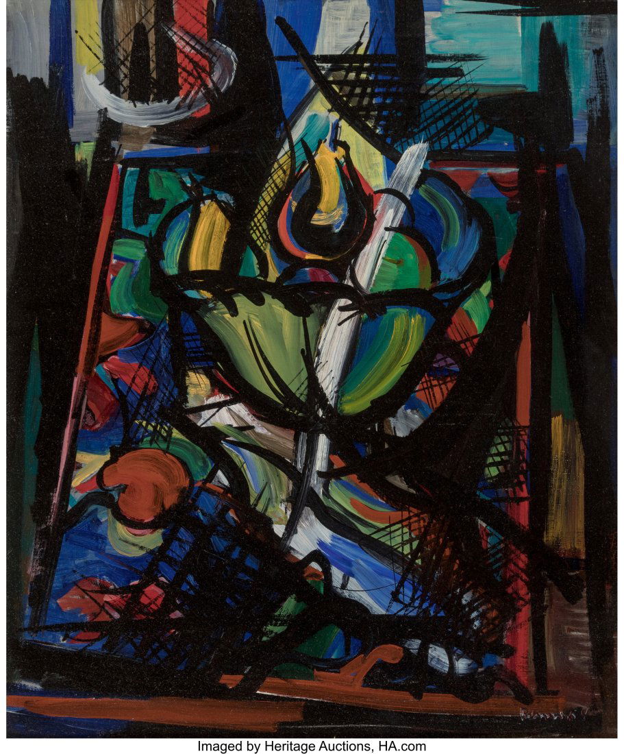 Ben Benn (Russian, 1884-1983) Still life with fr: Ben Benn (Russian, 1884-1983) Still life with fruit, 1954 Oil on canvas 24 x 20 inches (61.0 x 50.8 cm) Signed and dated lower right: Benn 54 PROVEN