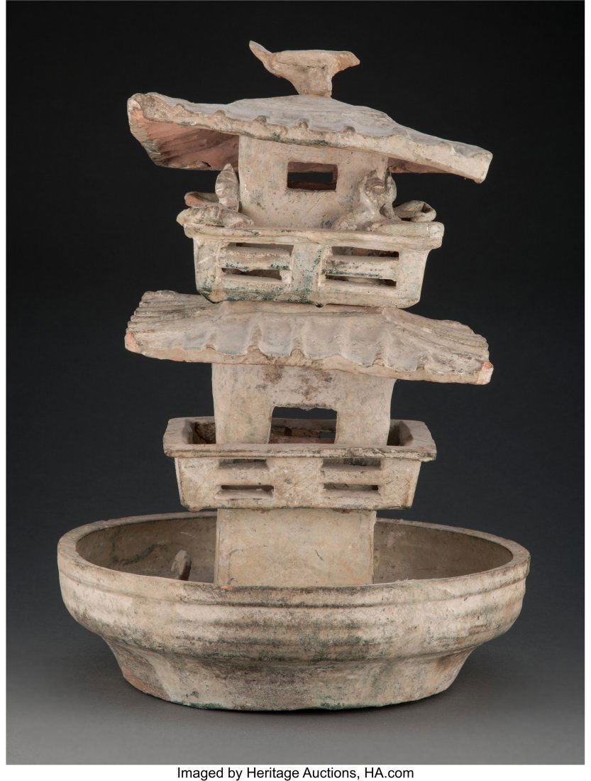A Chinese Pottery Pagoda 17-1/4 x 13 x 13 inches (1 of 4)