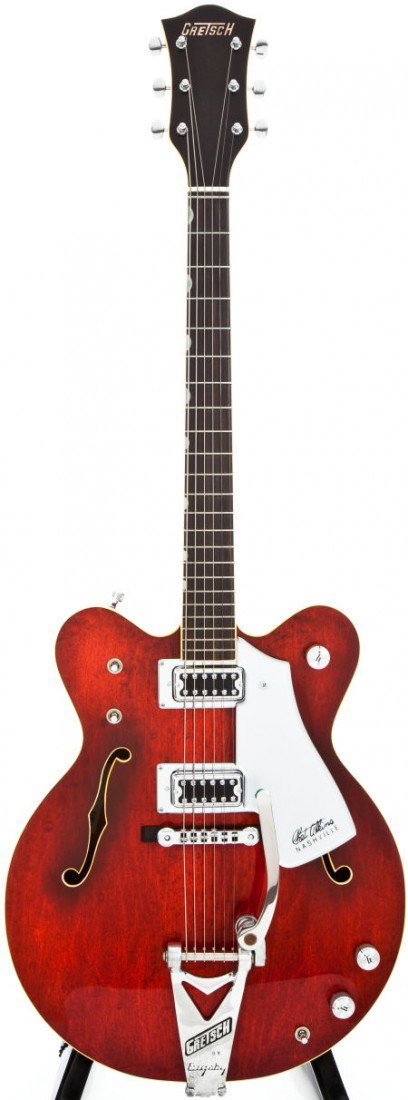 1970s Gretsch 7660 Cherry Semi-Hollow Body Elect: 1970s Gretsch 7660 Cherry Semi-Hollow Body Electric Guitar, #23051. Very clean. All origi