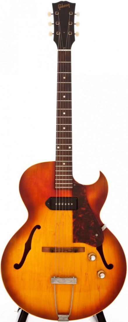 1963 Gibson ES-125 TC Cherry Sunburst Semi-Hollo: 1963 Gibson ES-125 TC Cherry Sunburst Semi-Hollow Body Electric Guitar, #105350. All orig