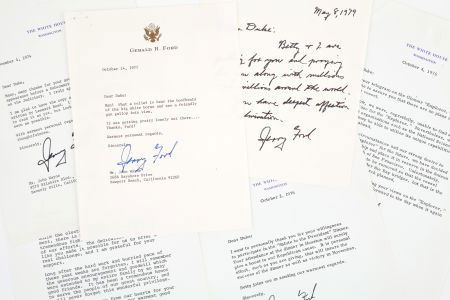 Eight Gerald R. Ford Signed Letters, 1960s-1970s: Eight Gerald R. Ford Signed Letters, 1960s-1970s. Including: 1) typed on House of Represe