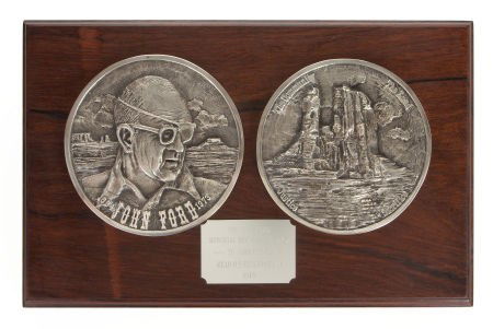 The 'John Ford Memorial Medallion' Award, 1978.: The 'John Ford Memorial Medallion' Award, 1978. Presented to John Wayne; from the Utah U.S