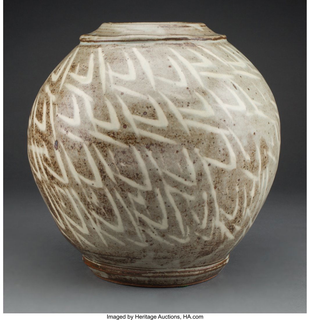 Tatsuzo Shimaoaka (Japanese, 1919-2007) Jar, cir (1 of 3)