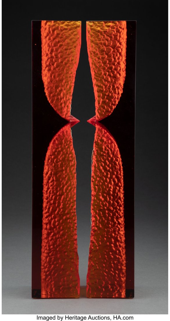 Jindrich Dolezal (Czech, b. 1958) On Bali Cast g: Jindrich Dolezal (Czech, b. 1958) On Bali Cast glass 3 x 3 x 17 inches (7.6 x 7.6 x 43.2 cm) Signed and dated by the artist PROVENANCE: Lege