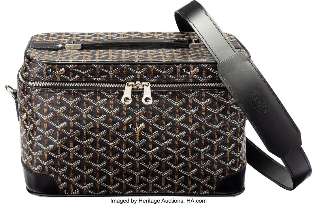 Goyard Black Goyardine Canvas and Calfskin Leath (1 of 4)