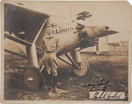 Charles Lindbergh Photograph Signed.