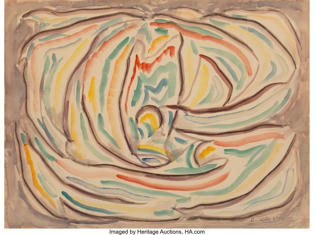 Abraham Walkowitz (American, 1880-1965) Abstract: Abraham Walkowitz (American, 1880-1965) Abstraction, circa 1918 Watercolor on paper 15 x 19-3/4 inches (38.1 x 50.2 cm) (sheet) Signed lower