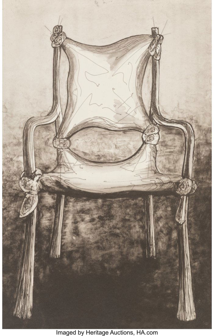 John Makepeace (British, 1939) Knot Chair Etchin: John Makepeace (British, 1939) Knot Chair Etching on Arches paper 29-3/4 x 22-1/4 inches (75.6 x 56.5 cm) (sheet) Ed. 15/100 Signed