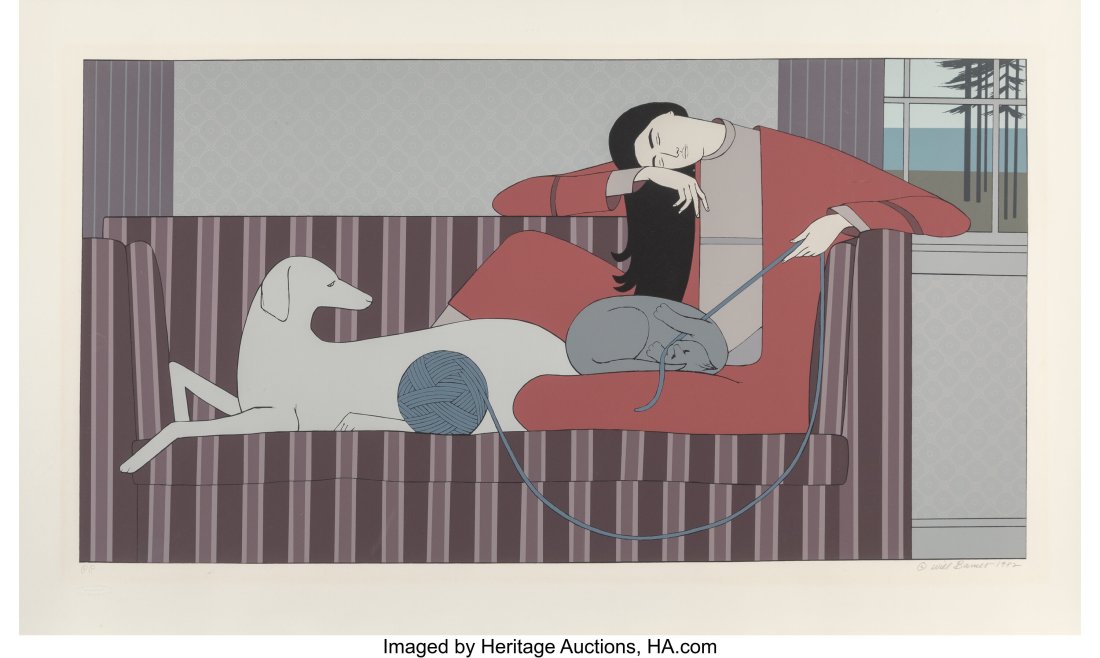 Will Barnet (American, 1911-2012) Interlude, 198: Will Barnet (American, 1911-2012) Interlude, 1982 Serigraph in colors on paper 25-3/4 x 42-3/4 inches (65.4 x 108.6 cm) (sheet) P&period