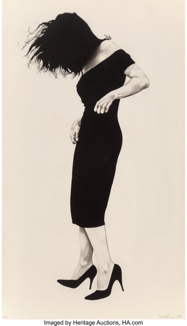 Robert Longo (b. 1953) Gretchen, 1984 Lithograph: Robert Longo (b. 1953) Gretchen, 1984 Lithograph on wove paper 68 x 39 inches (172.7 x 99.1 cm) (sheet) P.P. 3/4 (aside