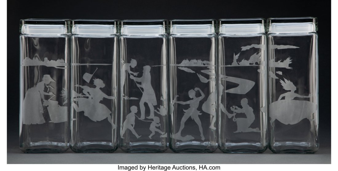 Kara Walker (b. 1969) Canisters, 1997 Etched gla: Kara Walker (b. 1969) Canisters, 1997 Etched glass 11-1/4 x 30 x 4-1/4 inches (28.6 x 76.2 x 10.8 cm) overall Edition of 100 Published by