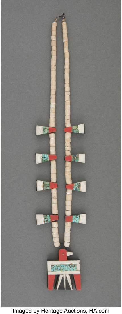 A Santo Domingo Necklace   Length: 14 ¼ inches (1 of 2)