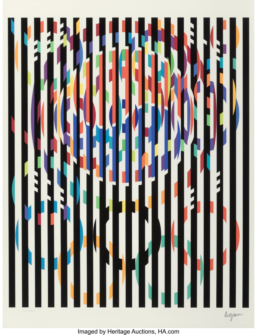 Yaacov Agam (b. 1928) Message of Peace, from Off: Yaacov Agam (b. 1928) Message of Peace, from Official Arts Portfolio of the XXIVth Olympiad, Seoul, Korea, 1988 Serigraph in colors on paper 40 x 31 inches &lp