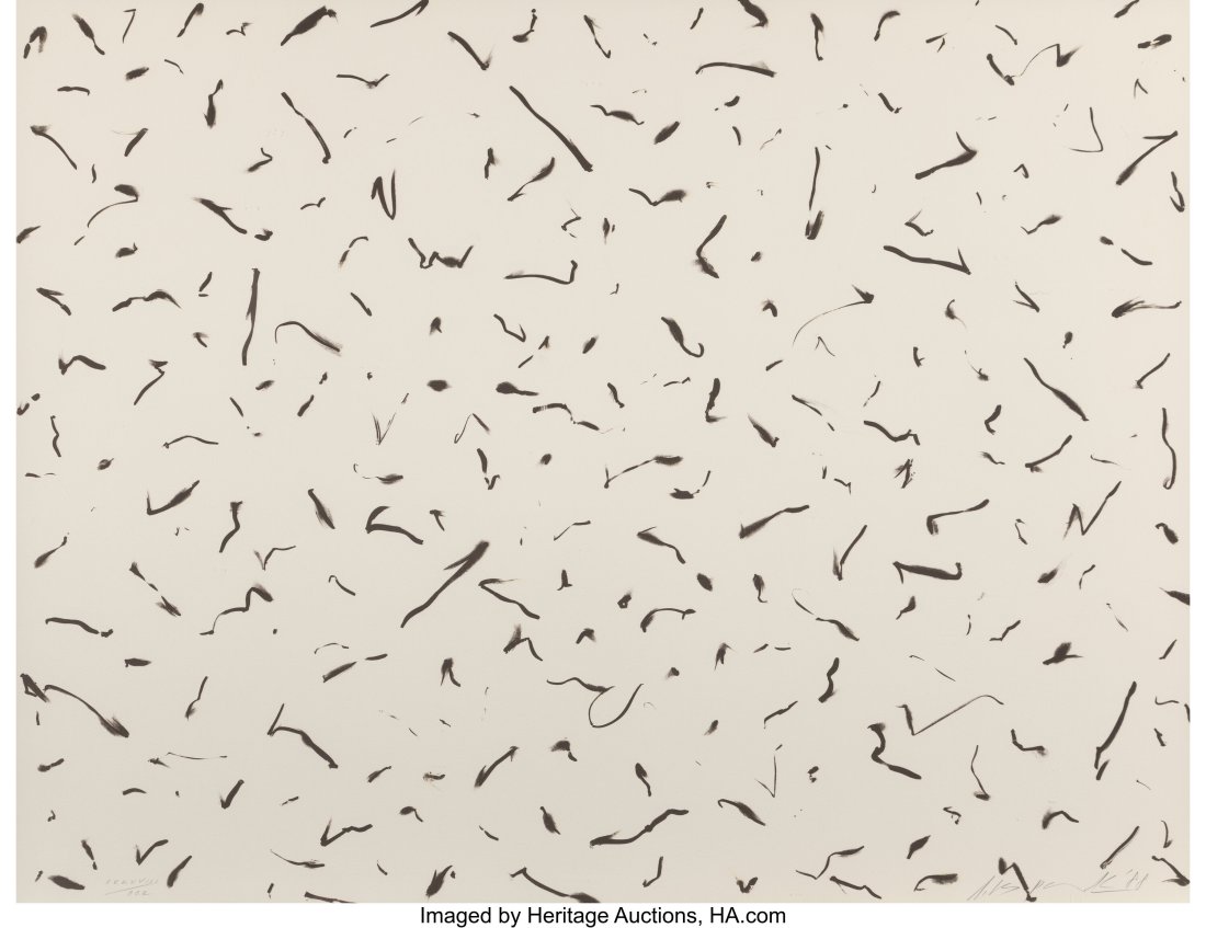 Seo-bo Park (b. 1931) Ecriture, from The Officia: Seo-bo Park (b. 1931) Ecriture, from The Official Arts Portfolio of the XXIVth Olympiad, Seoul, Korea, 1988 Lithograph in colors on wove paper 27 x 35 inches &