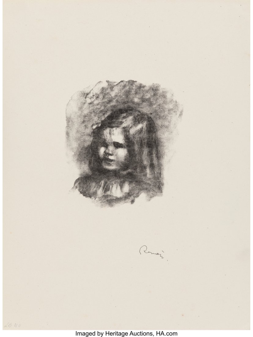 After Pierre-Auguste Renoir Claude Renoir, Tourn: After Pierre-Auguste Renoir Claude Renoir, Tourné à Gauche, from L'Album Des Douze Lithographies Originales de Pierre-August Renoir, Vollard Suite, 1919 Lithograp