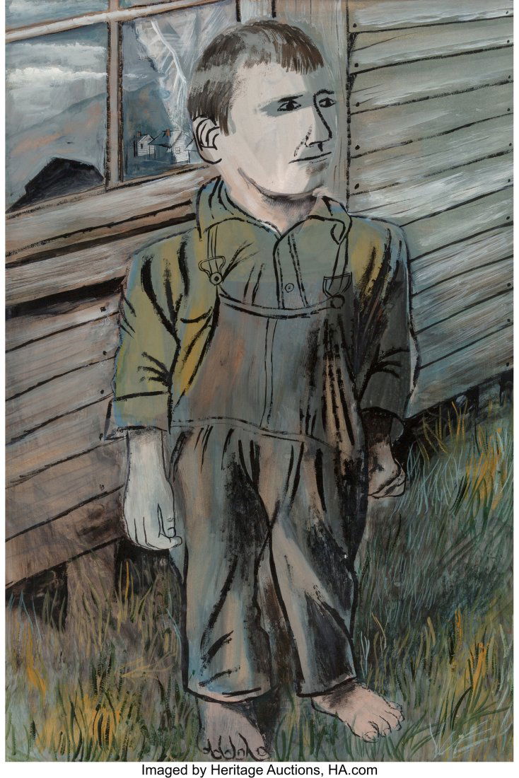 Ben Shahn (American, 1898-1969) Child Gouache on: Ben Shahn (American, 1898-1969) Child Gouache on board 30 x 20 inches (76.2 x 50.8 cm) Property from the Collection of Kirkland Fine Arts Center, Millikin