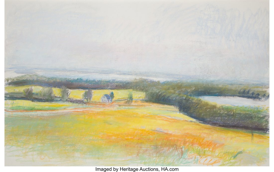 Wolf Kahn (American, 1927-2020) Towards Eggemogg: Wolf Kahn (American, 1927-2020) Towards Eggemoggin Reach, 1988 Pastel on paper 30-1/2 x 44 inches (77.5 x 111.8 cm) (sheet) Signed lower cen
